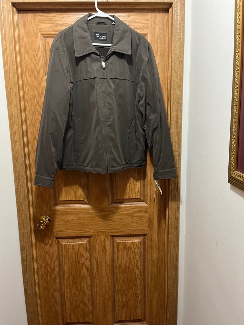Dockers Men's Olive Utility Zip Jacket